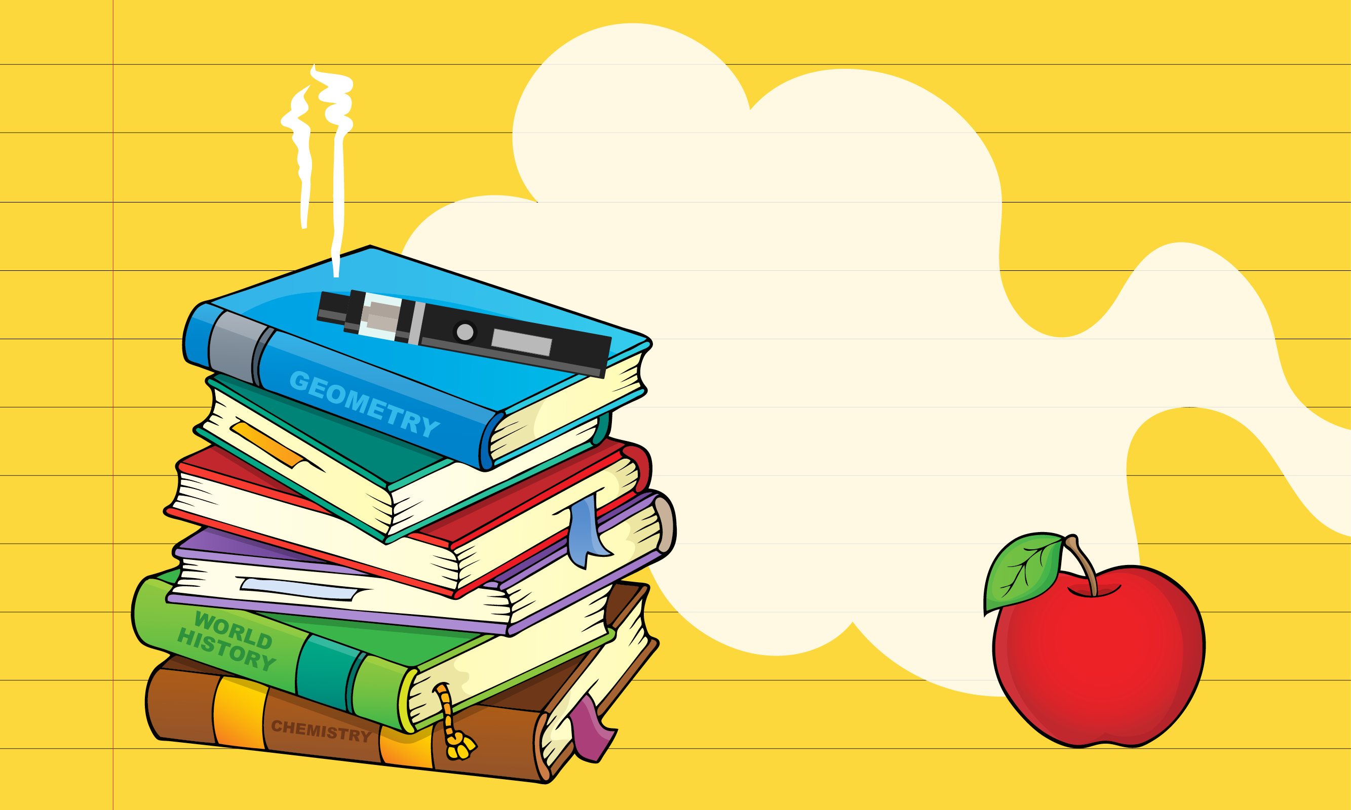 Photo of vape ontop of books.